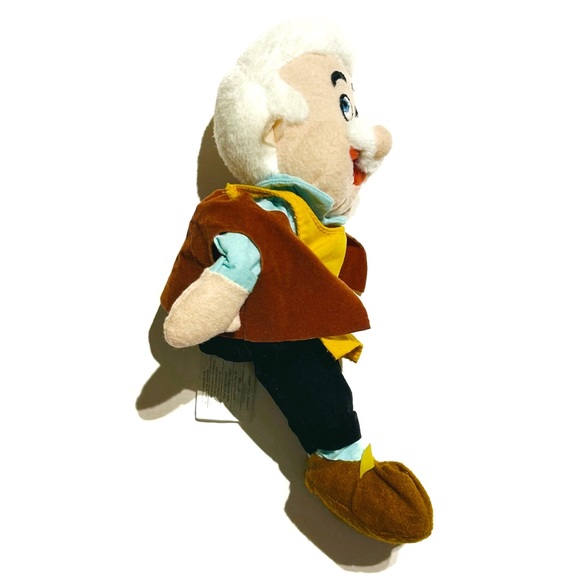 Walt Disney Store Pinocchio Geppetto Plush Doll 8” Bean Bag Toy Old Man Italian - Picture 2 of 16
